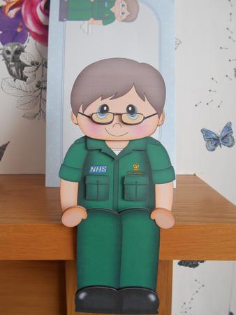 3D on the Shelf Card Kit - Little Nhs Paramedic Gus by BECCY WILTON