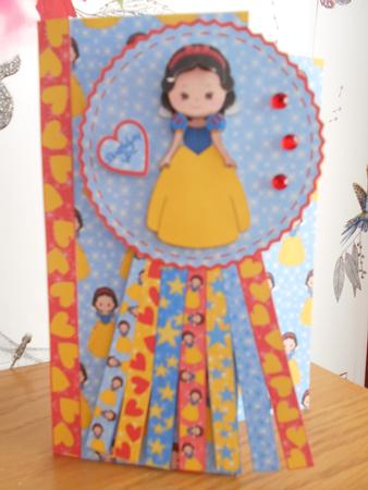 Beautiful Princess Snow White Birthday Rosette Over the Edge by BECCY WILTON