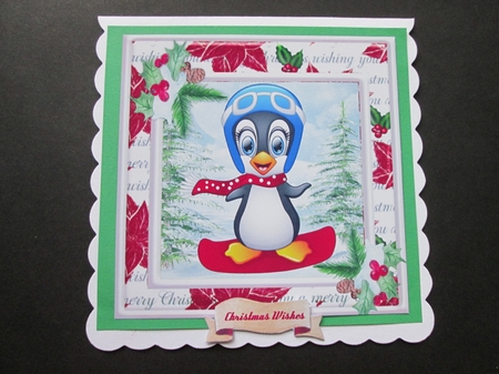 Snow  Boarding  Penguin by BELINDA ABRAHAM