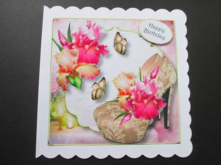 Scenic Shoes & Blush Iris 8x8 by BELINDA ABRAHAM