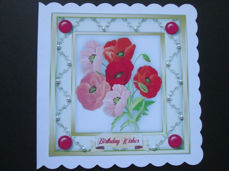 Beautiful Poppys in a Gold Frame  by BELINDA ABRAHAM