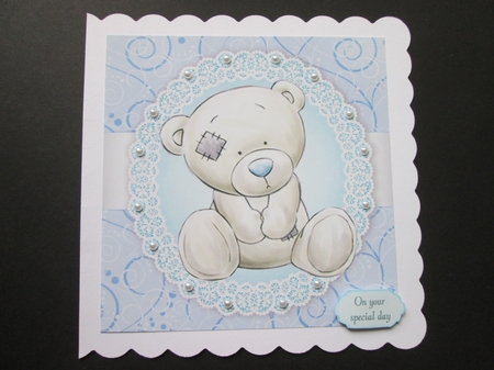 Gorgeous White Bear 8x8 by BELINDA ABRAHAM