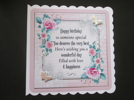Birthday Wishes and Pink Roses  by BELINDA ABRAHAM