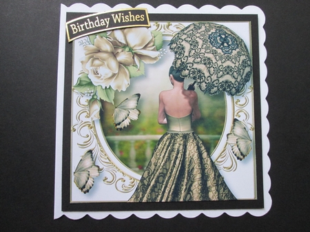 Parasol Spring In Gold 8x8 by BELINDA ABRAHAM