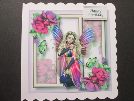 Fabulous Fairy - Pink & Purple 8x8 by BELINDA ABRAHAM