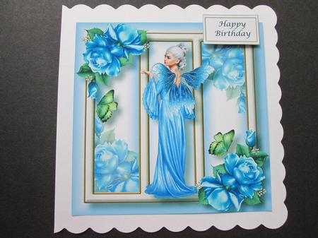 Fabulous Fairy - Bright Blue 8x8 by BELINDA ABRAHAM