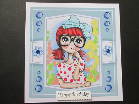 4, Card Fronts , Birthday Girl by BELINDA ABRAHAM