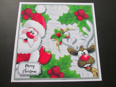 Santa and Rudolph by BELINDA ABRAHAM