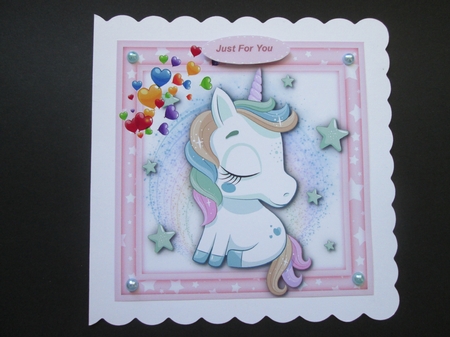 4, Card Fronts , Gorgeous Unicorns  by BELINDA ABRAHAM