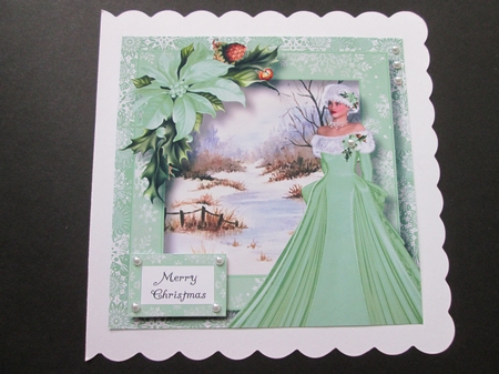 Winter Beauty - Velvet Mint 8x8 by BELINDA ABRAHAM