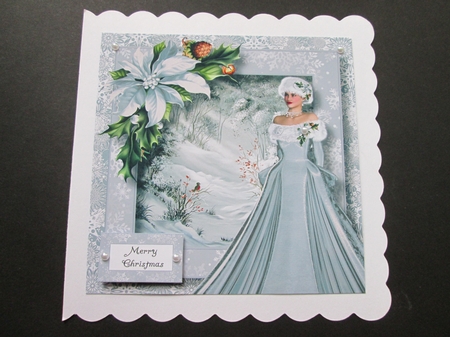 Winter Beauty - Soft Silver 8x8 by BELINDA ABRAHAM