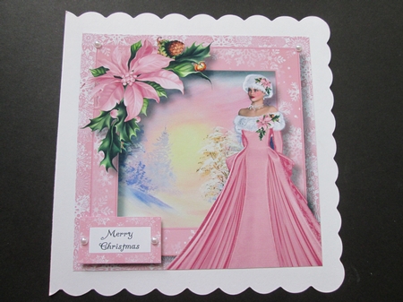 Winter Beauty - Blush Pink 8x8 by BELINDA ABRAHAM