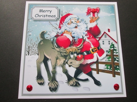 Santa and Rudolph by BELINDA ABRAHAM