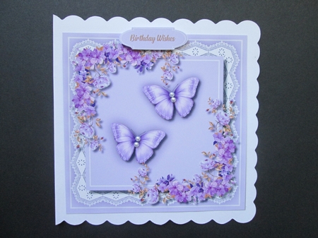 Lilac Rhapsody on Lace by BELINDA ABRAHAM
