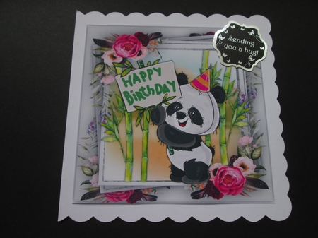 5, Lovely Panda Cards + 2 Inserts  by BELINDA ABRAHAM