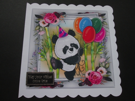 5, Lovely Panda Cards + 2 Inserts  by BELINDA ABRAHAM