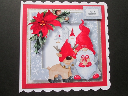 Christmas Gnome Friends 2 8x8 by BELINDA ABRAHAM