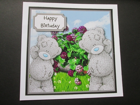 Tatty teddy and flowers by BELINDA ABRAHAM
