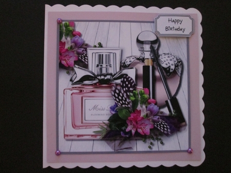 Perfume and Flowers Birthday or Mothers Day by BELINDA ABRAHAM