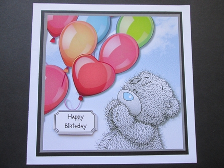 Tatty Teddy with Balloons by BELINDA ABRAHAM