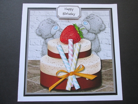 Tatty Teddy with Cake by BELINDA ABRAHAM