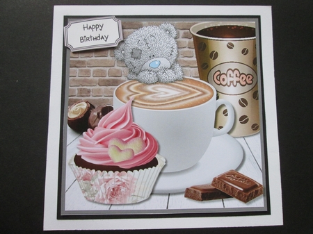 Tatty Teddy with Coffee and Cupcake by BELINDA ABRAHAM