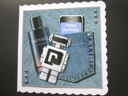 Male Birthday Denim Pocket by BELINDA ABRAHAM