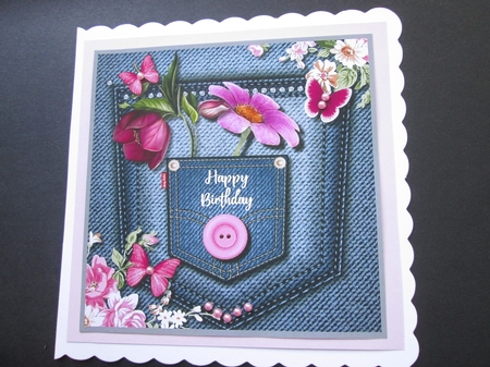 Denim Pockets Floral by BELINDA ABRAHAM