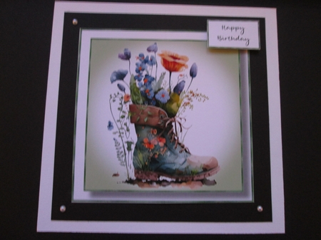 Simple Watercolour Floral Old Boot Bumper Kit by BELINDA ABRAHAM