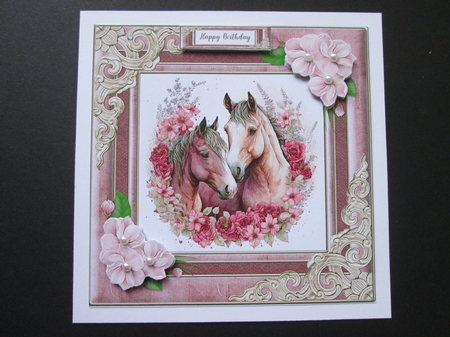 Lovely Watercolor Horses Valentine - Card Two by BELINDA ABRAHAM