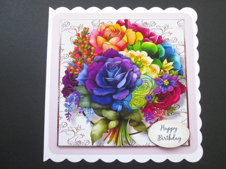 Beautiful Floral Bouquet 2 8x8 by BELINDA ABRAHAM