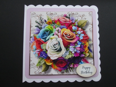 Beautiful Floral Bouquet 1 8x8 by BELINDA ABRAHAM