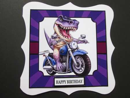 T-REX ON A MOTORBIKE by BELINDA ABRAHAM