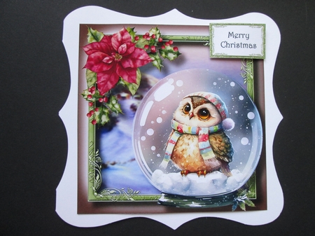 Gorgeous Owl Snowglobe 2 8x8 by BELINDA ABRAHAM