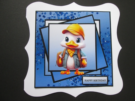 CUTE DUCK BIRTHDAY  by BELINDA ABRAHAM
