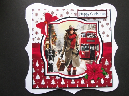 Christmas Shopping in London 8x8 Inch Quick Cards Bumper Kit  by BELINDA ABRAHAM