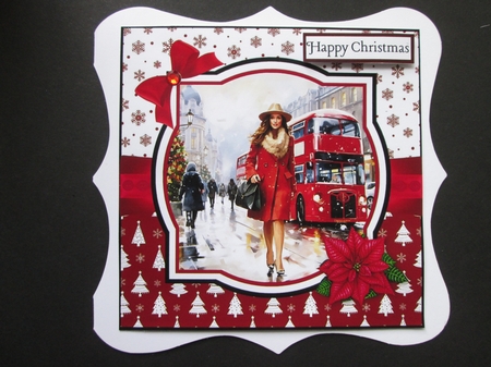 Christmas Shopping in London 8x8 Inch Quick Cards Bumper Kit  by BELINDA ABRAHAM