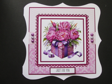 Pink Peony Giftboxes 8x8 Inch Quick Cards Bumper Kit  by BELINDA ABRAHAM