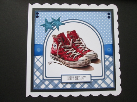 A Set of Sneakers #1 8x8 Quick Card by BELINDA ABRAHAM