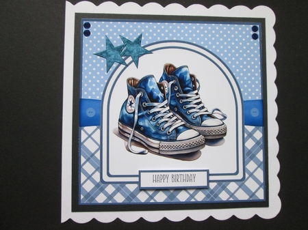 A Set of Sneakers #2 8x8 Quick Card by BELINDA ABRAHAM