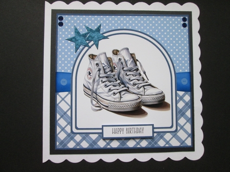 A Set of Sneakers #3 8x8 Quick Card by BELINDA ABRAHAM