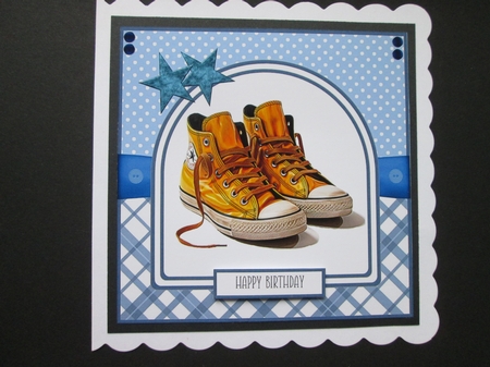 A Set of Sneakers #4 8x8 Quick Card by BELINDA ABRAHAM