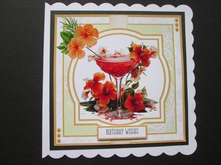Tropical Sunrise #1 8x8 Quick Card by BELINDA ABRAHAM