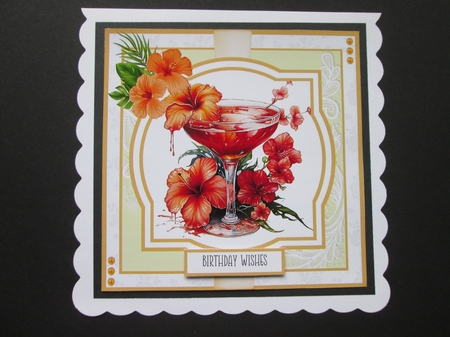 Tropical Sunrise #2 8x8 Quick Card by BELINDA ABRAHAM