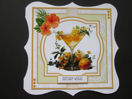 Tropical Sunrise #4 8x8 Quick Card by BELINDA ABRAHAM