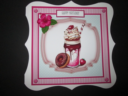 Milkshakes and Cookies 8x8 Quick Card Bumper Kit by BELINDA ABRAHAM