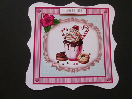 Milkshakes and Cookies 8x8 Quick Card Bumper Kit by BELINDA ABRAHAM