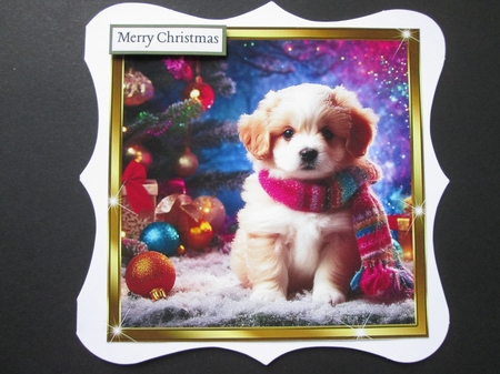 Christmas Pups 1 by BELINDA ABRAHAM