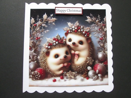 Whimsical Christmas Headgehogs  by BELINDA ABRAHAM