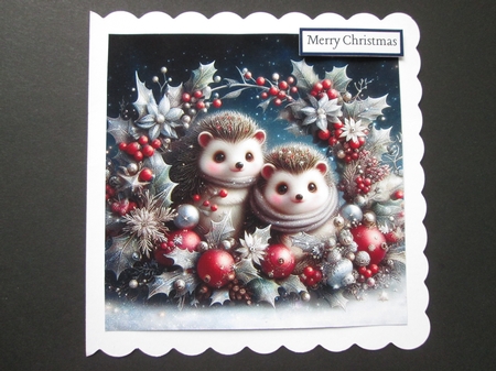 Whimsical Christmas Headgehogs  by BELINDA ABRAHAM